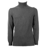 Eleganter grauer Kaschmir -Rollkragenpullover -Pullover