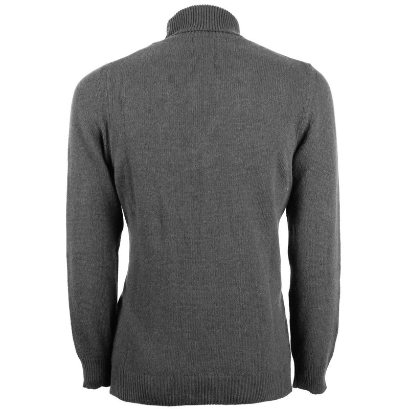 Eleganter grauer Kaschmir -Rollkragenpullover -Pullover