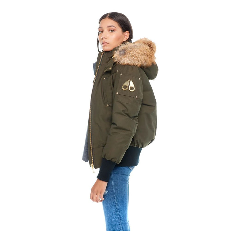 Exquisite Army Gold Debbie Bomber Jacket