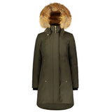 Stirling Parka dorato con pelliccia di volpe blu