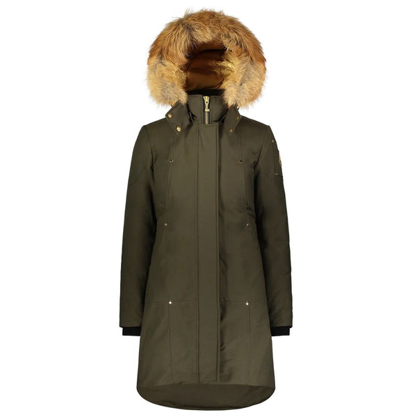 Mit goldfarbenem Stirling Parka mit blauem Fuchsfell