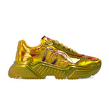 Sneakers de veau à haut jaune néon