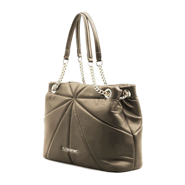 Elegante Kunstleder-Goldketten-Tasche