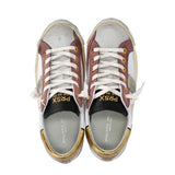 Eleganti sneaker in pelle bianca con accenti in pelle scamosciata