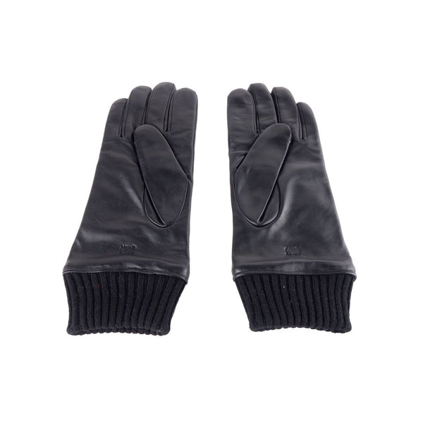 Gants élégants en cuir noir