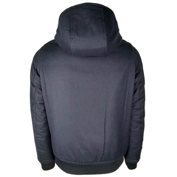 Elegant Wool-Cashmere Men's Jacket with Hood