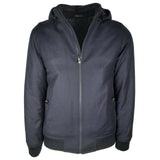 Elegante Woll-Cashmere-Herrenjacke mit Kapuze