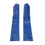 Gants en cuir bleu élégant