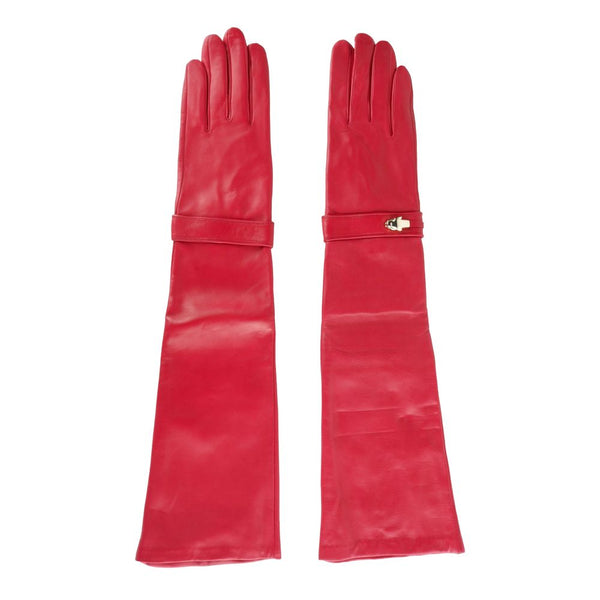 Gants élégants en cuir en peau d'agneau en rose