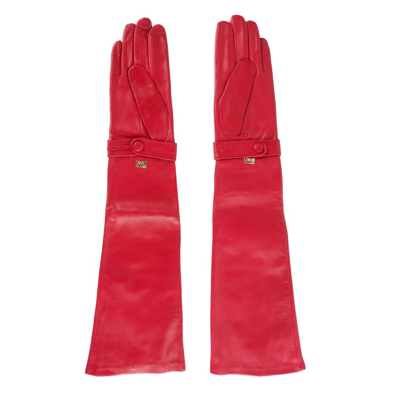 Gants élégants en cuir en peau d'agneau en rose