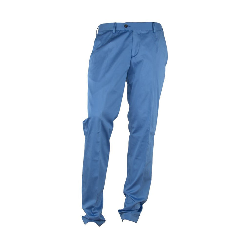 Eleganti pantaloni estivi italiani azzurri