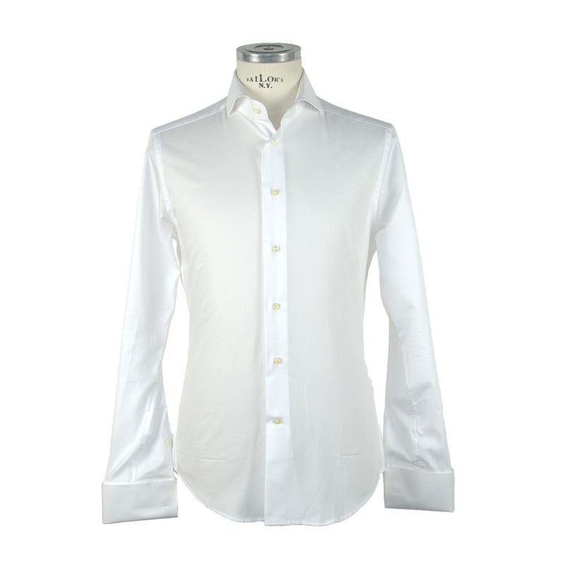 Cérémonie élégante chemise en coton blanc