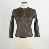 Elegant Brown Leather Jacket for Sleek Style