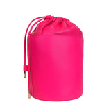 Fuchsia Elegance Leder Eimerbeutel