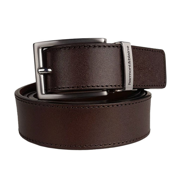 Ceinture en cuir de veau réversible - luxe à double style