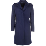 Elegant Virgin Wool Blue Coat for Her