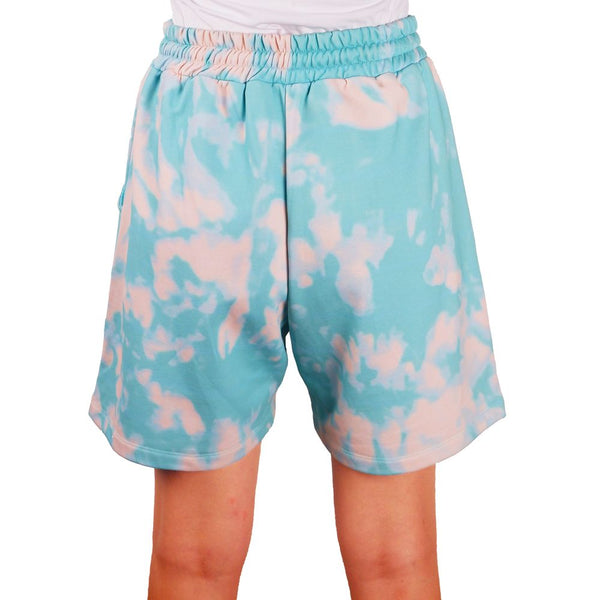 Schicke zweifarbige Bermuda -Shorts - hellblau