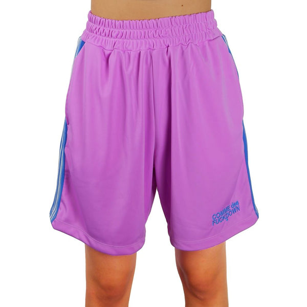 Chic Streife Bermuda -Shorts mit bestickten Logo