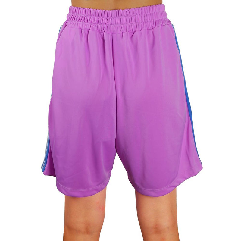 Chic Streife Bermuda -Shorts mit bestickten Logo