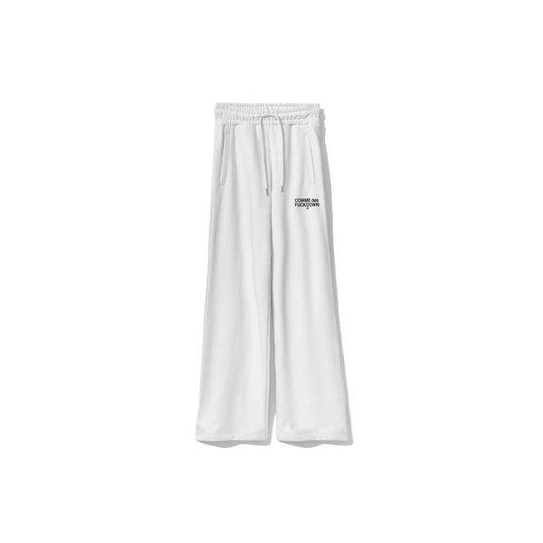 Pantalones de chándal con logotipo blanco elegante