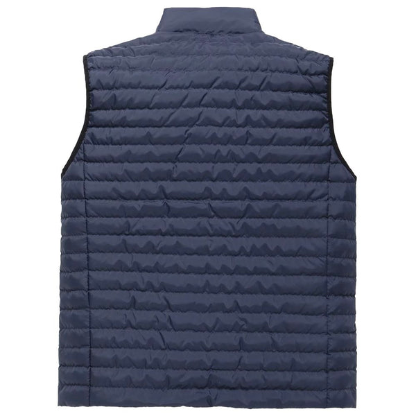 Gilet en bas des hommes élégants en bleu somptueux