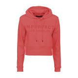 Elegante sudadera con capucha del logotipo de Rhinestone