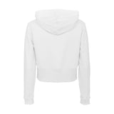 Blendender Strass -Logo weißer Hoodie