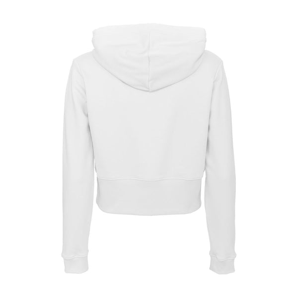 Blendender Strass -Logo weißer Hoodie