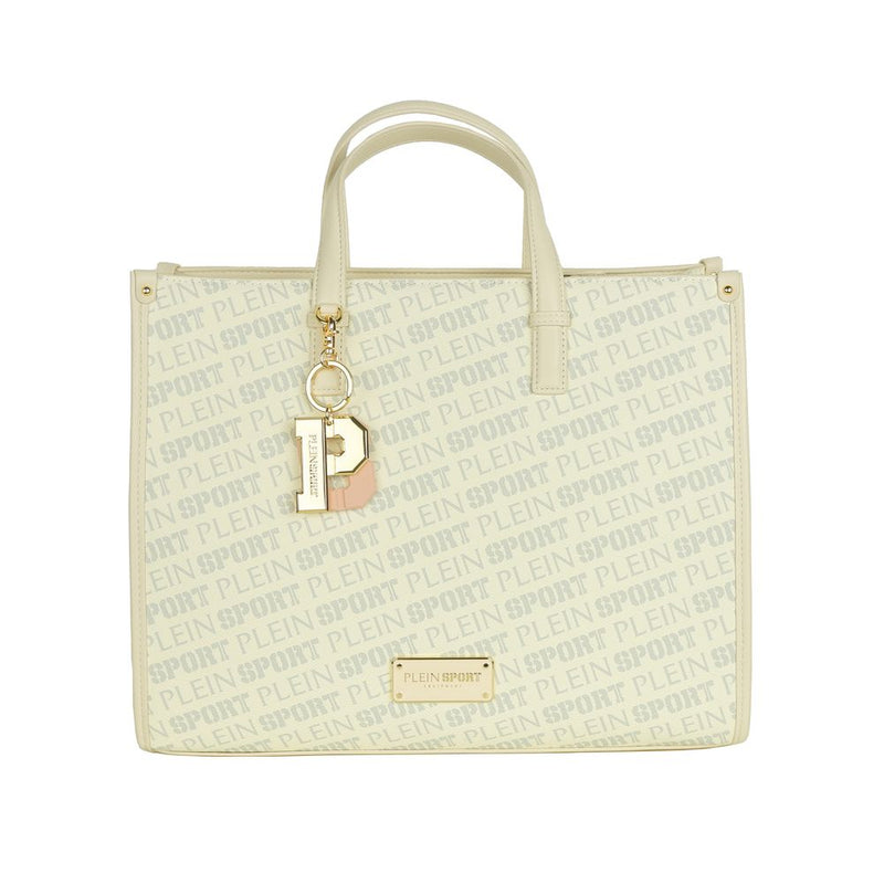 Superbe sac fourre-tout blanc avec ceinture transversale