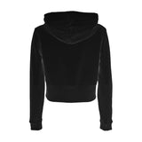 Glitzernder Logo verschönerte schwarze Hoodie