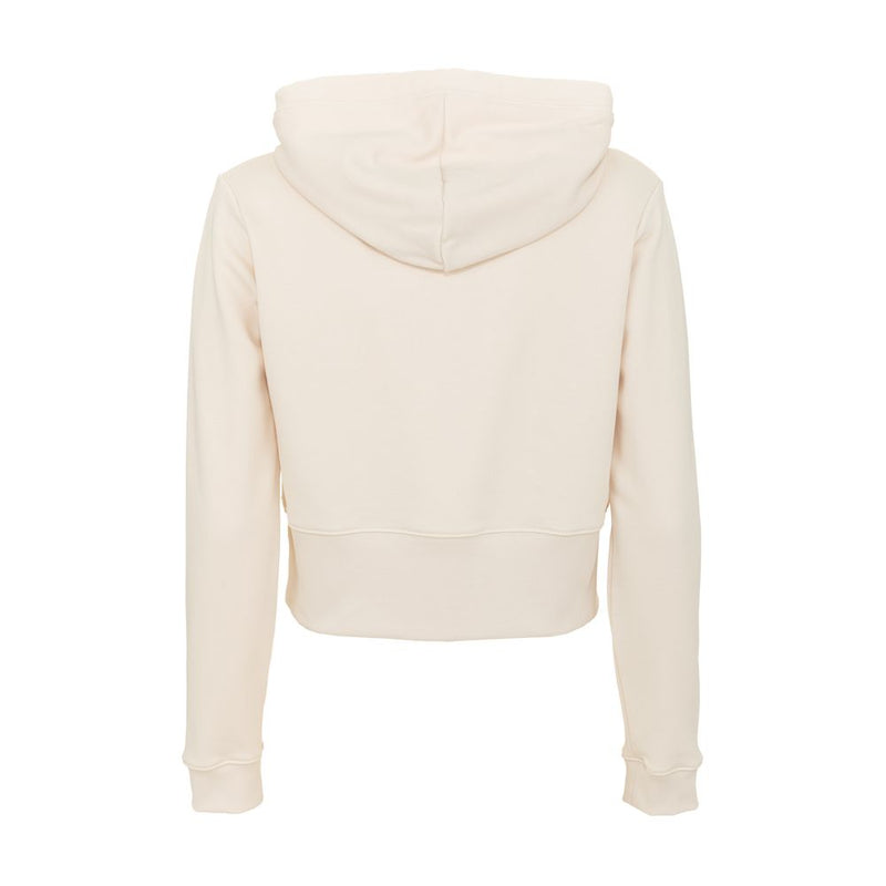 Beige Strass Logo Hoodie