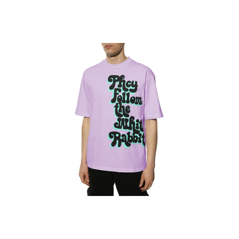 Γραφικό Crewneck Purple Tee για τους άνδρες