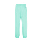 Emerald Cotton Trousers with Logo Detail