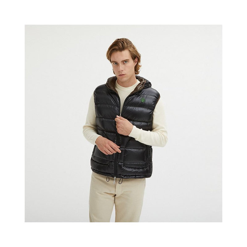 Reversible Hooded Duck Feather Vest