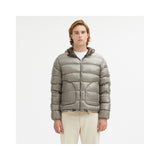 Reversible Hooded Jacket in Dove Grey and Brown