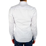 Shirt gabardine blanche élégante Milano