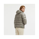 Chaqueta con capucha reversible en Dove Gray and Brown