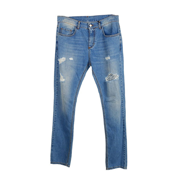 Chic Rapped Stitch-Print Men's Jeans