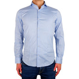 Elegante camisa de algodón azul claro de Milano