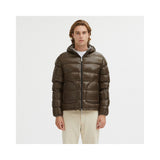 Reversible Hooded Jacket in Dove Grey and Brown