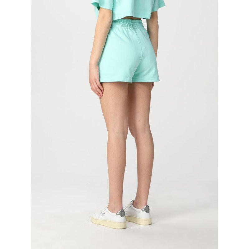 Shorts en coton vert chic - vêtements de luxe décontractés