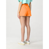 Shorts de logo en coton orange chic