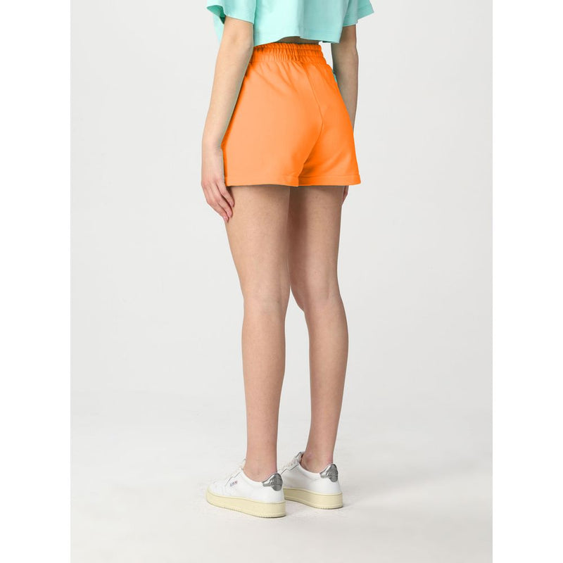 Shorts de logo en coton orange chic