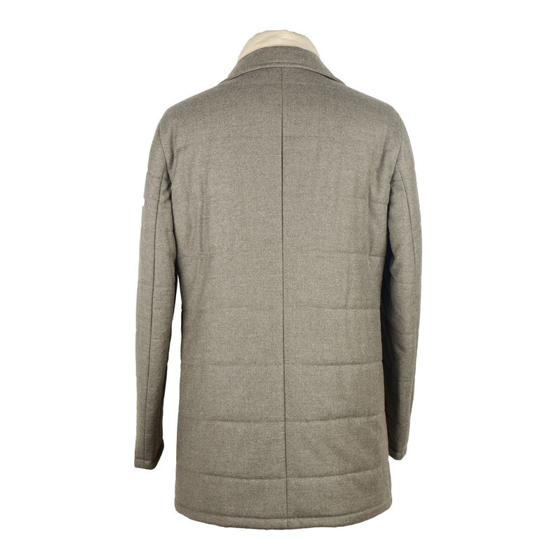 Elegante graue Woll-Cashmere-Jacke