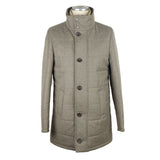 Elegante graue Woll-Cashmere-Jacke