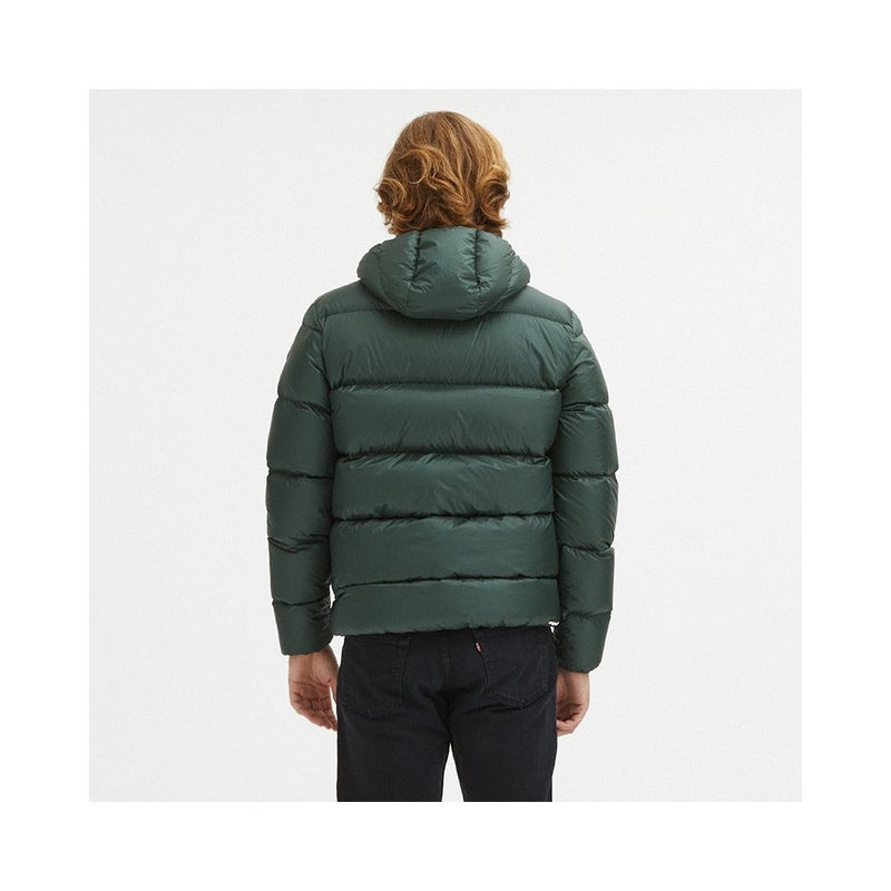 Sleek Dark Green Hooded Winter Jacket