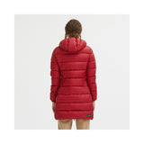 Reversible Gans Down Long Jacke in Pink