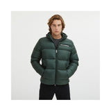 Sleek Dark Green Hooded Winter Jacket