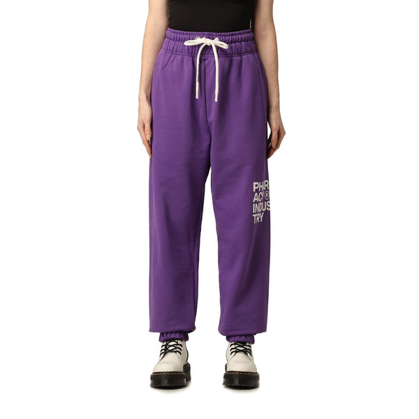 Pantaloni della tuta per binari del logo viola chic