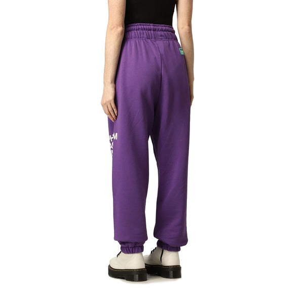 Pantalon de survêtement de logo violet chic